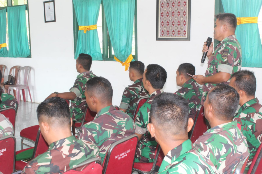 Diikuti seluruh Prajurit,Kodim 0314/Inhil Gelar Sosialisasi Norma Pemilu