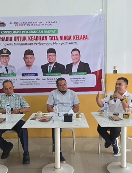 Ketum HIPMI Inhil Ardiansyah Julor Dorong Pemda Susun Road Map Perkelapaan