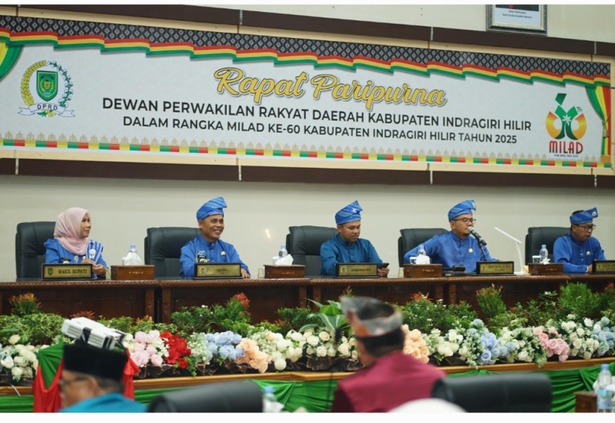 DPRD Inhil Melaksanakan Rapat Paripurna Milad ke-60 Inhil
