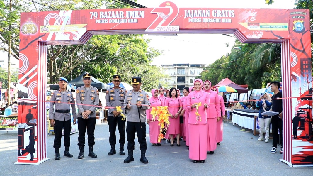 Bazar UMKM Semarakkan Hari Bhayangkara ke-79 Polres Inhil