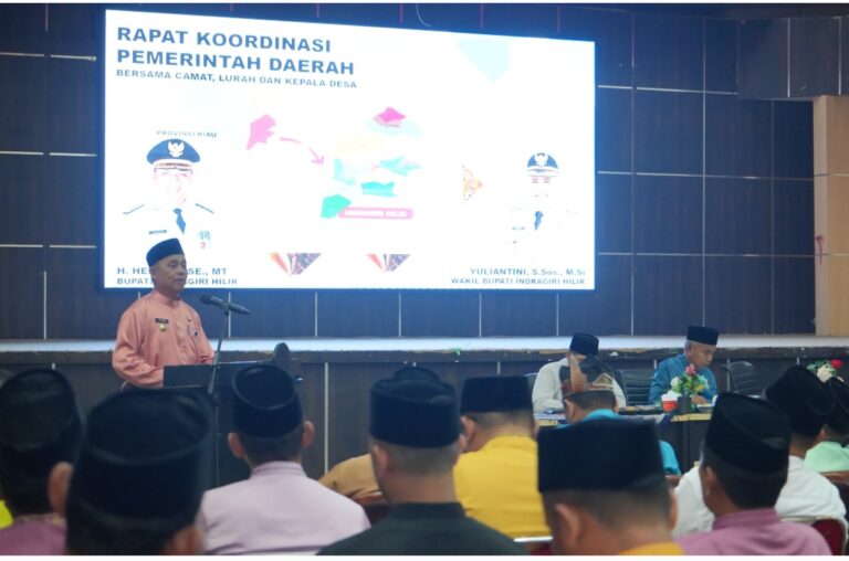 Bupati Inhil Pimpin Rakor Strategis dengan Camat, Lurah, dan Kades
