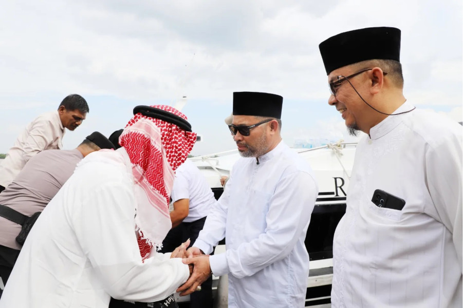 Sampaikan Ucapan Selamat Datang, Pj. Bupati Inhil Sambut Kepulangan 20 Orang Jama'ah Haji