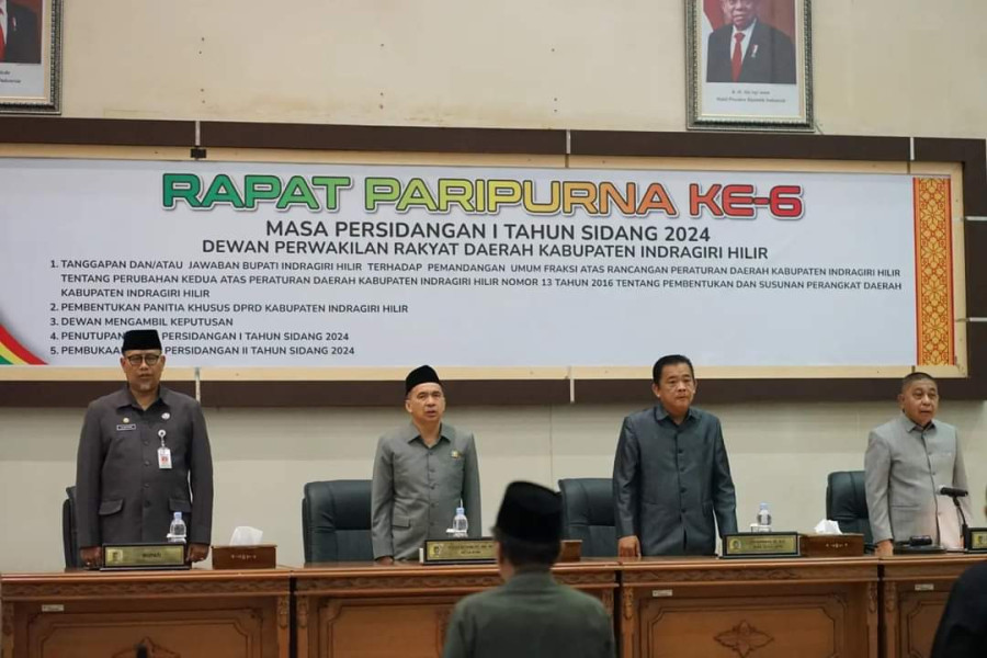 DPRD Inhil Menggelar Rapat Paripurna ke-6 masa persidangan I