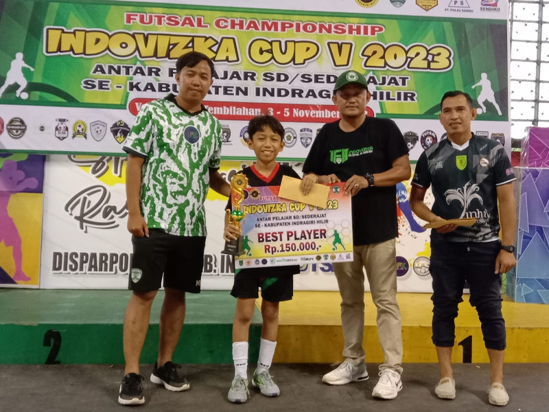 Ketua YIFI Resmi Tutup Indovizka Cup V 2023 Antar Pelajar SD/Sederajat se-Inhil