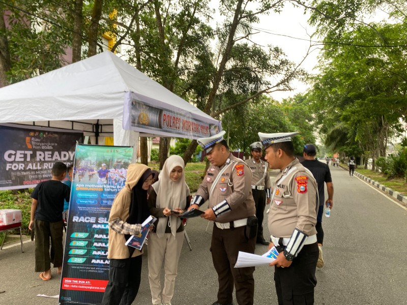 Polres Inhil Gencar Sosialisasi Riau Bhayangkara Run 2025