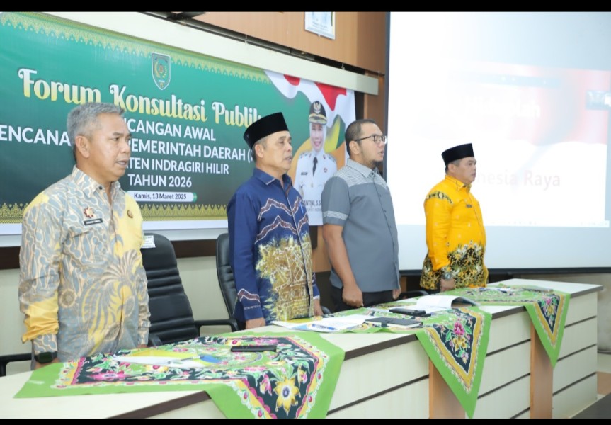 Ketua DPRD inhil Hadiri Forum Konsultasi Publik Rancangan Awal RKPD Kab. Inhil Th. 2026 dan Tekankan Pentingnya Efisiensi Anggaran