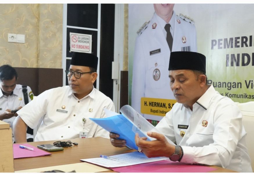 Bupati Inhil, H. Herman Ikuti Rakor Pencegahan Korupsi dan Peluncuran Indikator MCP 2025
