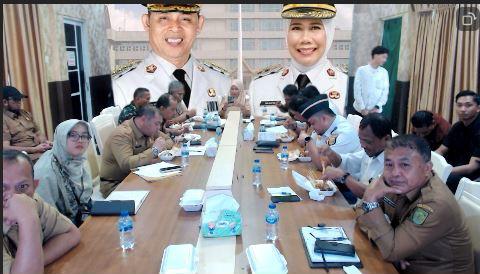 Wakil Bupati Indragiri Hilir Yuliantini Ikuti Rapat Koordinasi Pengendalian Inflasi Secara Virtual