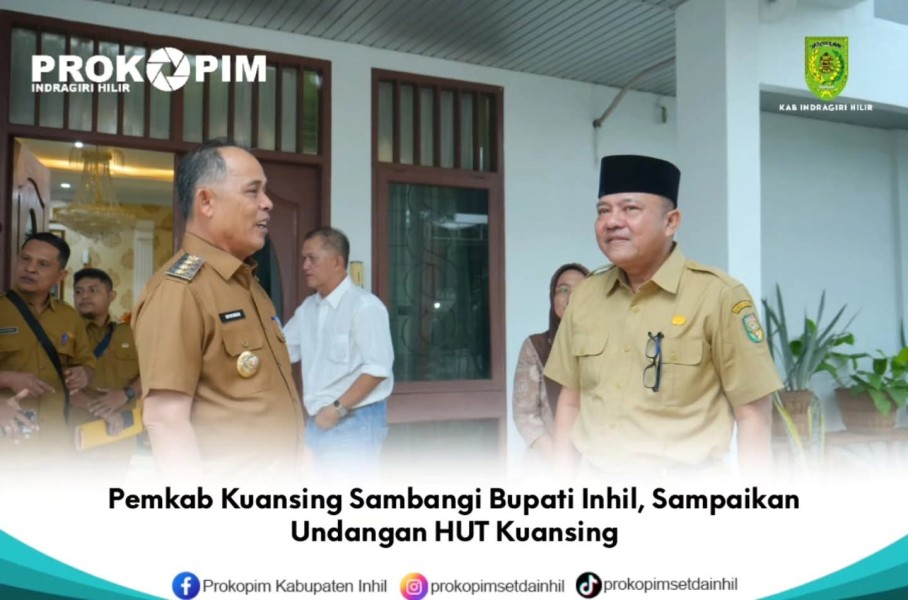 Pemkab Kuansing Sambangi Bupati Inhil, Sampaikan Undangan HUT Kuansing