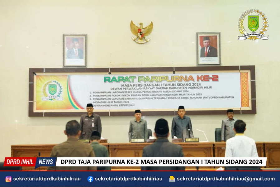 DPRD Inhil Gelar Rapat Paripurna Ke-2 Masa Persidangan II