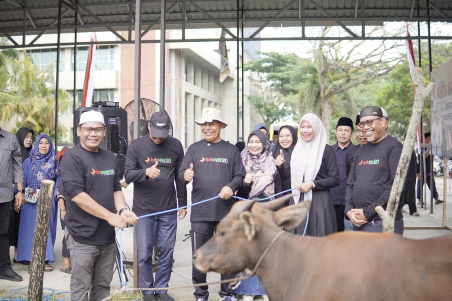 Bupati Inhil Pimpin Penyembelihan Hewan Kurban Idul Adha 1446H
