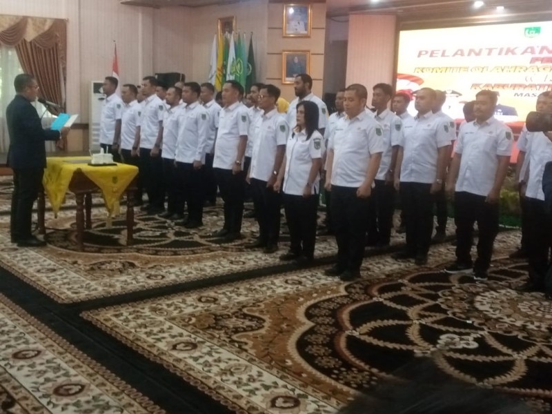 Pengurus KONI Rohil Resmi Dilantik, Satu Orang Diantaranya Wartawan Yang Ikut Berpartisipasi Didunia Olahraga.