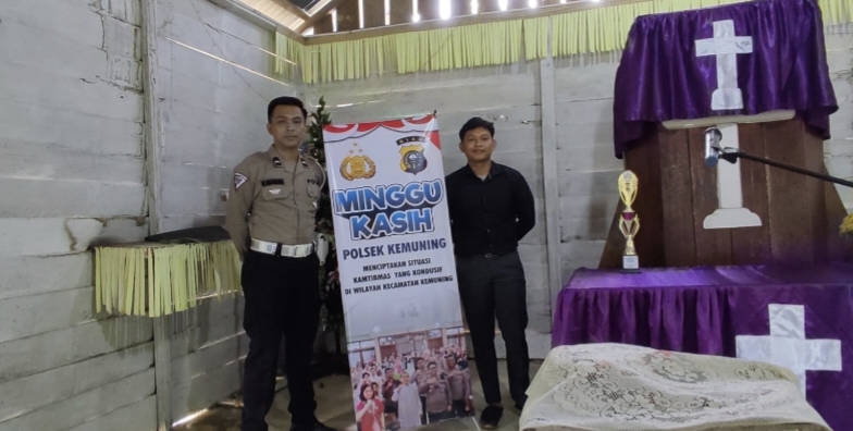 Polsek Kemudian Laksanakan Minggu Kasih dan Colling Syestem  di Gereja HKBP DSN MASSAD