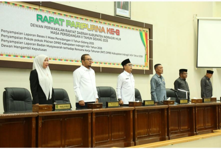 Rapat Paripurna Ke-8 DPRD Indragiri Hilir Masa Persidangan II Tahun Sidang 2025