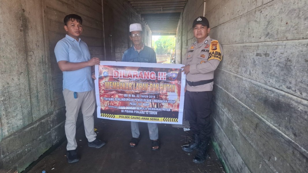Polsek Gaung Anak Serka Gelar Patroli Karhutla
