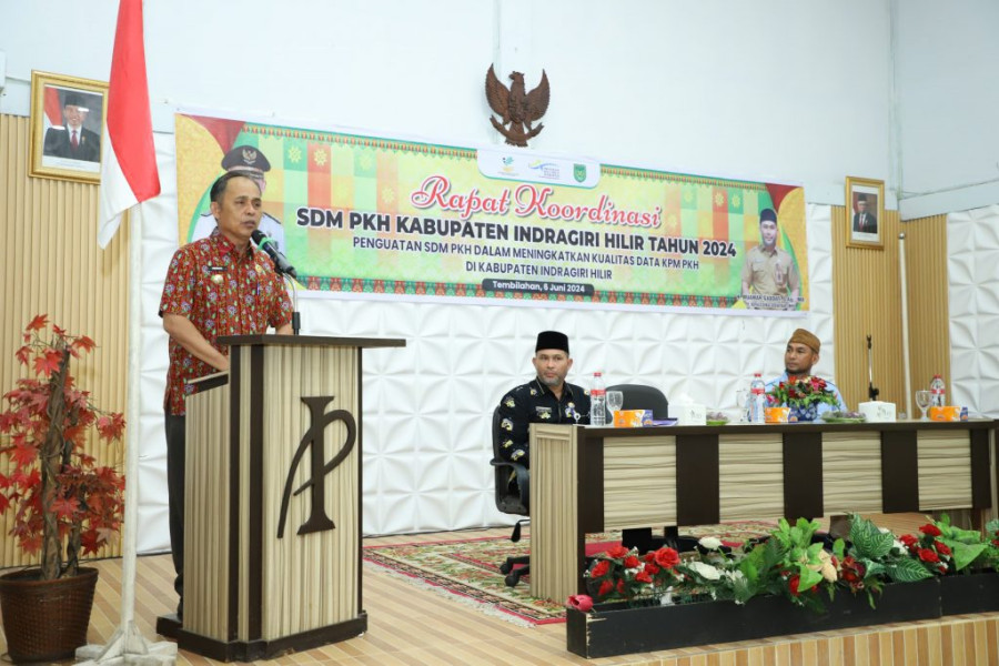 Rapat koordinasi SDM PKH Kab. Inhil Th. 2024, Pj. Bupati Herman Ajak SDM PKH Sukseskan Program Pemerintah