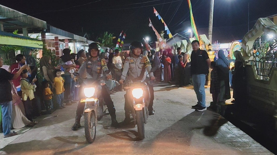 Polsek GAS Amankan Malam Pawai  Takbiran