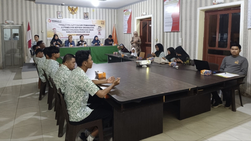 Bawaslu Inhil Berikan Pemahaman kepemiluan Para Penyandang Disabilitas