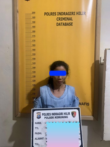 Polsek Kemuning Amankan Wanita Pengedar Sabu di Keritang