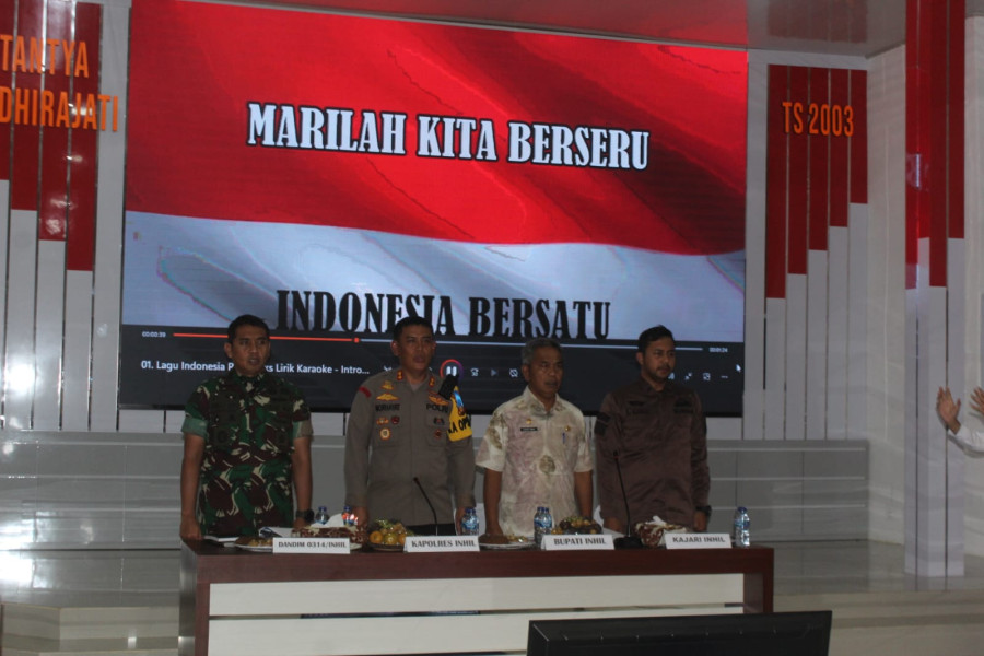 Dandim 0314/Inhil Letkol Inf Fikky Nur Kuncoro Jati,S.H.,M.Han menghadiri Rapat Koordinasi Penanganan kebakaran hutan dan lahan