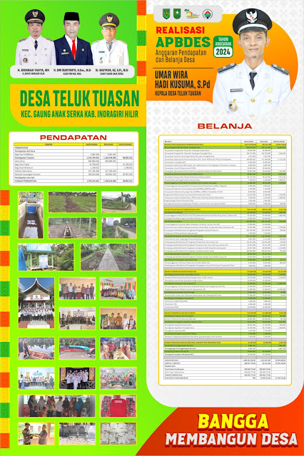 Teluk Tuasan, Realisasi Dana Desa Kunci Keberhasilan